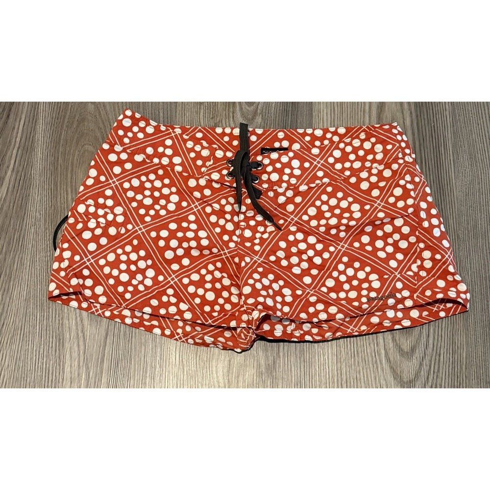 Patagonia Wavefarer Board Short Swim Women's size 2 Polka Dot Fusion Sunset
